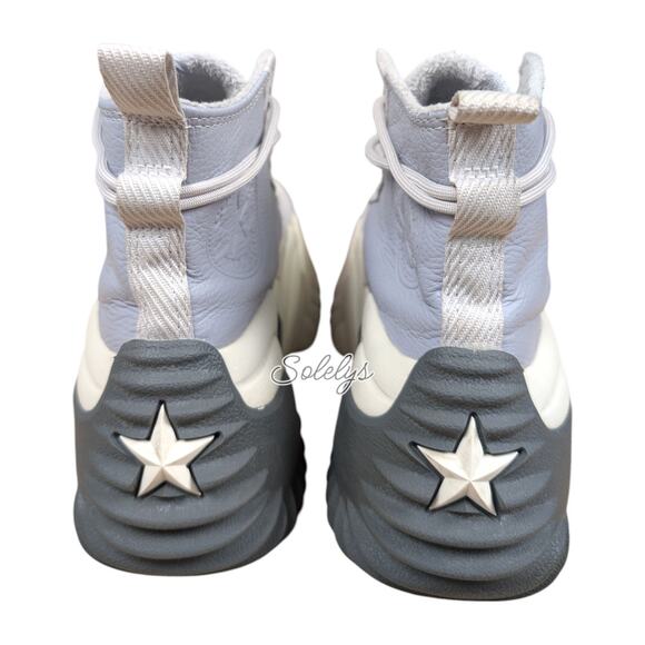 Converse Run Star Motion Gravel Stone Leather Platform Cozy Faux Fur Sneaker 9 - Picture 3 of 10